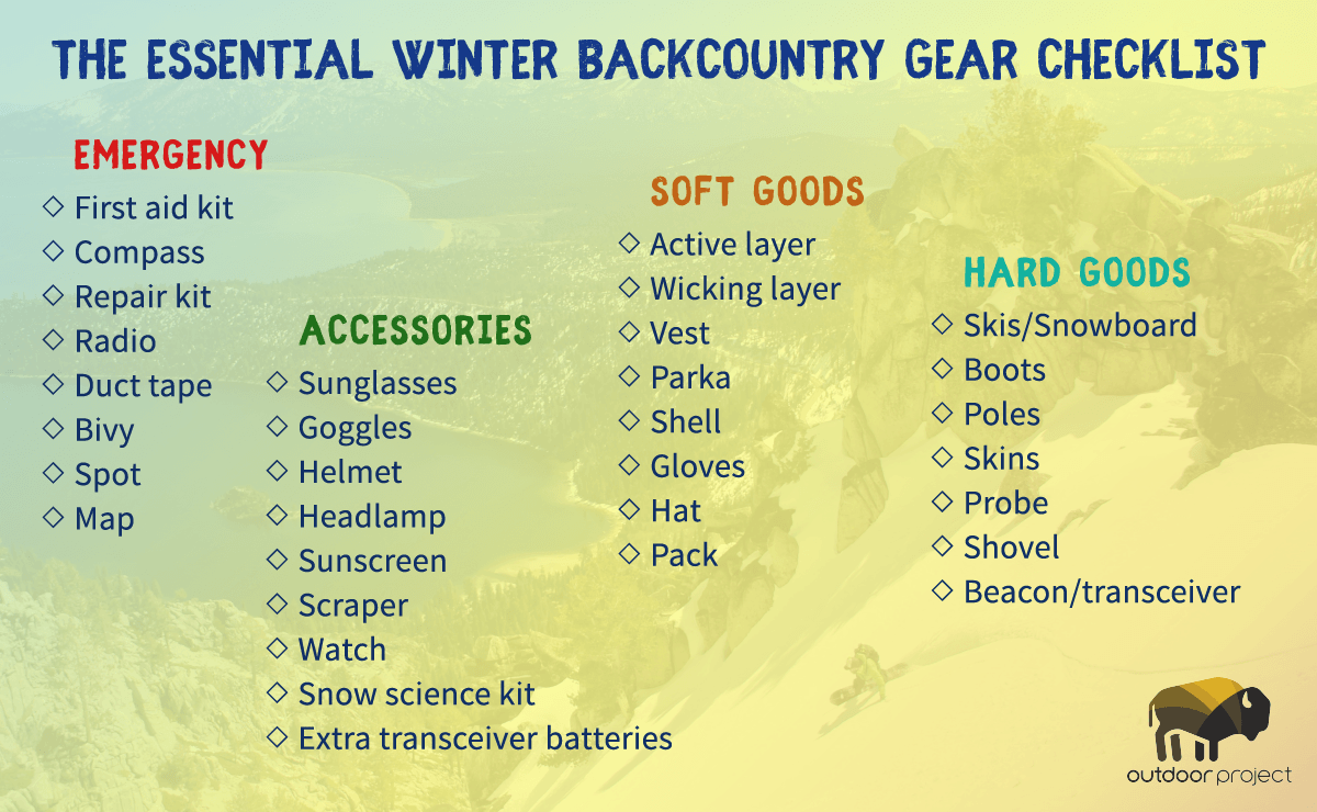 The Essential Backcountry Gear Checklist Outdoor Project