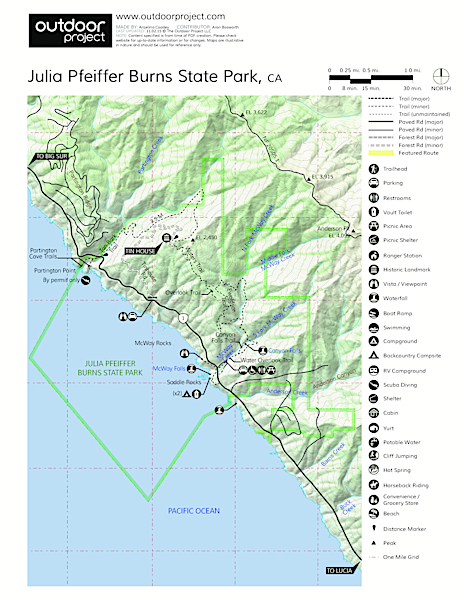 Pfeiffer Big Sur State Park Map