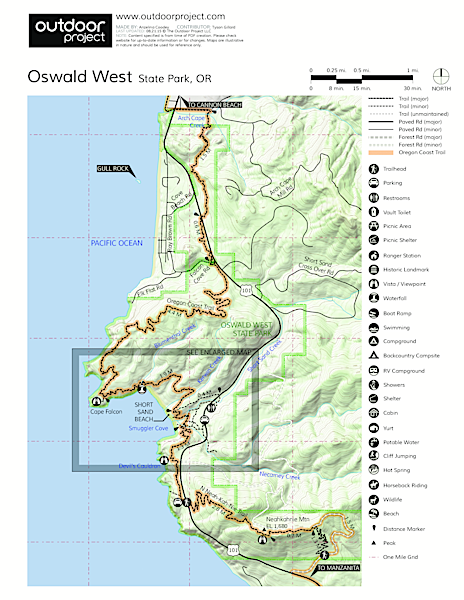 Oswald West State Park Map Oswald West State Park | Outdoor Project