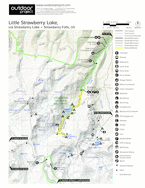 Little Strawberry Lake via Strawberry Lake + Strawberry Falls | Outdoor ...