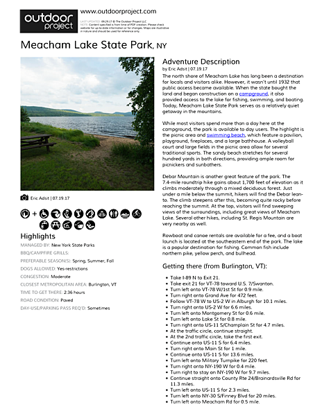 Meacham Lake State Park | Outdoor Project