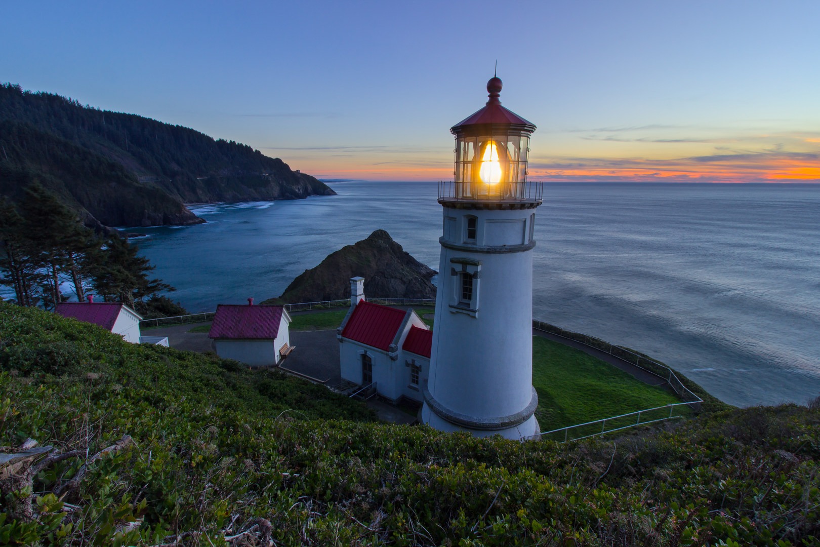Маяк Хекета Хэд / Heceta head Lighthouse, Орегон