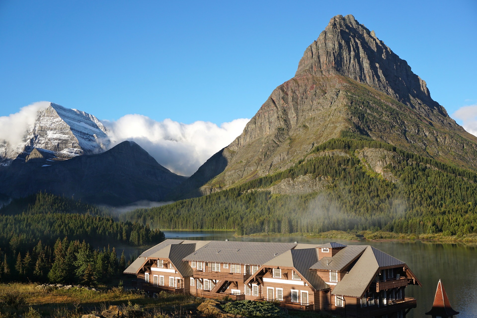 Many Glacier Hotel + Swiftcurrent Lake | Outdoor Project